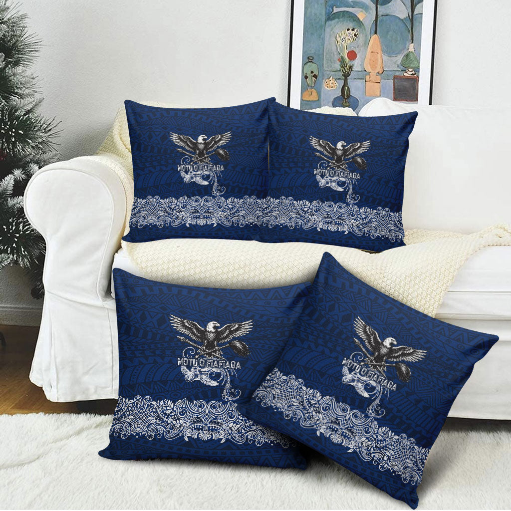 American Samoa Eagle Pillow Cover Sea Turtle Traditional Polynesian Tribal Tattoo