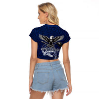 American Samoa Eagle Raglan Cropped T Shirt Sea Turtle Traditional Polynesian Tribal Tattoo
