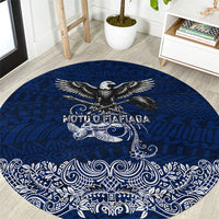 American Samoa Eagle Round Carpet Sea Turtle Traditional Polynesian Tribal Tattoo