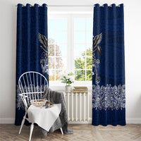 American Samoa Eagle Window Curtain Sea Turtle Traditional Polynesian Tribal Tattoo