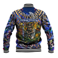 American Samoa Warrior Baseball Jacket Polynesian Fruit Bat Talofa Urban Graffiti Street Art