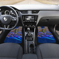 American Samoa Warrior Car Mats Polynesian Fruit Bat Talofa Urban Graffiti Street Art