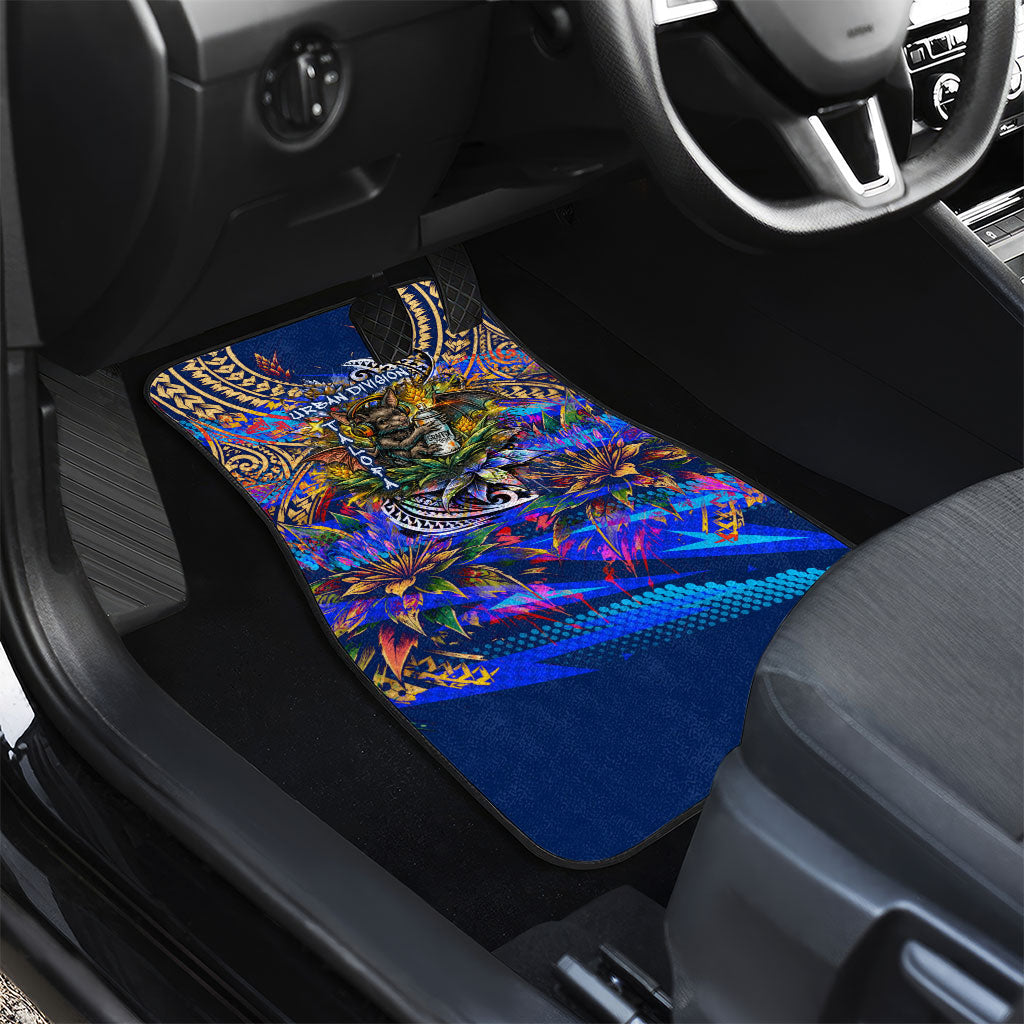 American Samoa Warrior Car Mats Polynesian Fruit Bat Talofa Urban Graffiti Street Art
