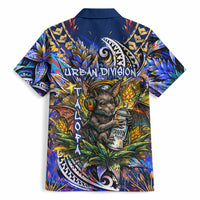 American Samoa Warrior Hawaiian Shirt Polynesian Fruit Bat Talofa Urban Graffiti Street Art