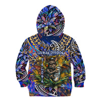 American Samoa Warrior Kid Hoodie Polynesian Fruit Bat Talofa Urban Graffiti Street Art
