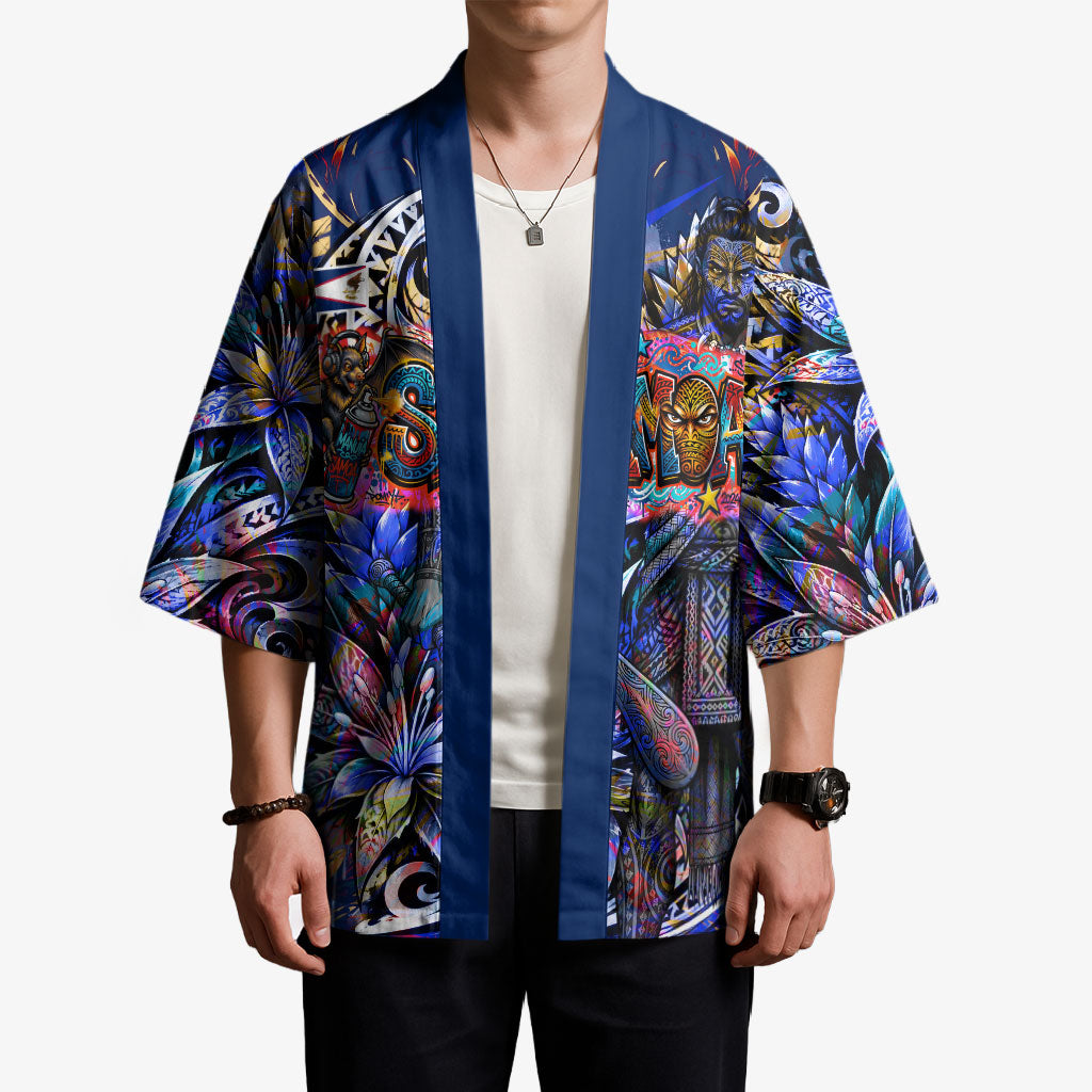 American Samoa Warrior Kimono Polynesian Fruit Bat Talofa Urban Graffiti Street Art