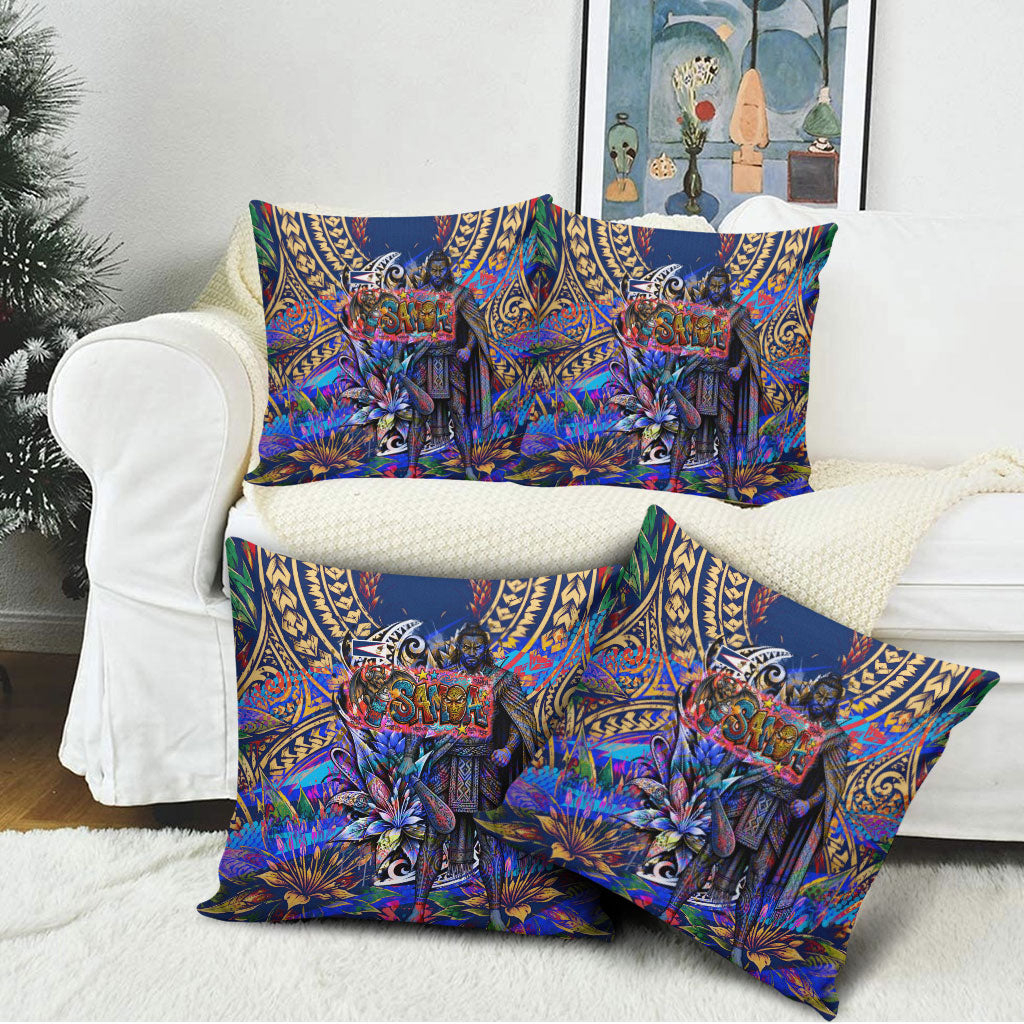 American Samoa Warrior Pillow Cover Polynesian Fruit Bat Talofa Urban Graffiti Street Art