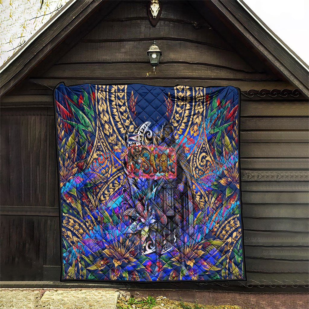 American Samoa Warrior Quilt Polynesian Fruit Bat Talofa Urban Graffiti Street Art