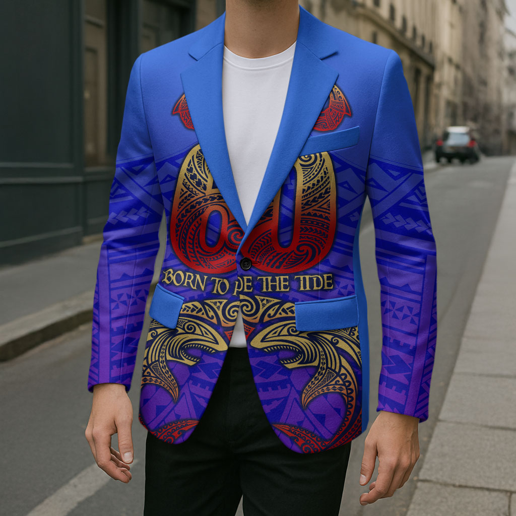 Personalized Polynesian 60th Birthday Blazer Polynesian Tribal Art Vintage Ocean Pattern TS04 - Polynesian Pride