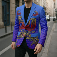 Personalized Polynesian 60th Birthday Blazer Polynesian Tribal Art Vintage Ocean Pattern TS04 - Polynesian Pride