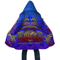 Personalized Polynesian 60th Birthday Cloak Polynesian Tribal Art Vintage Ocean Pattern TS04 Unisex Blue Yellow - Polynesian Pride