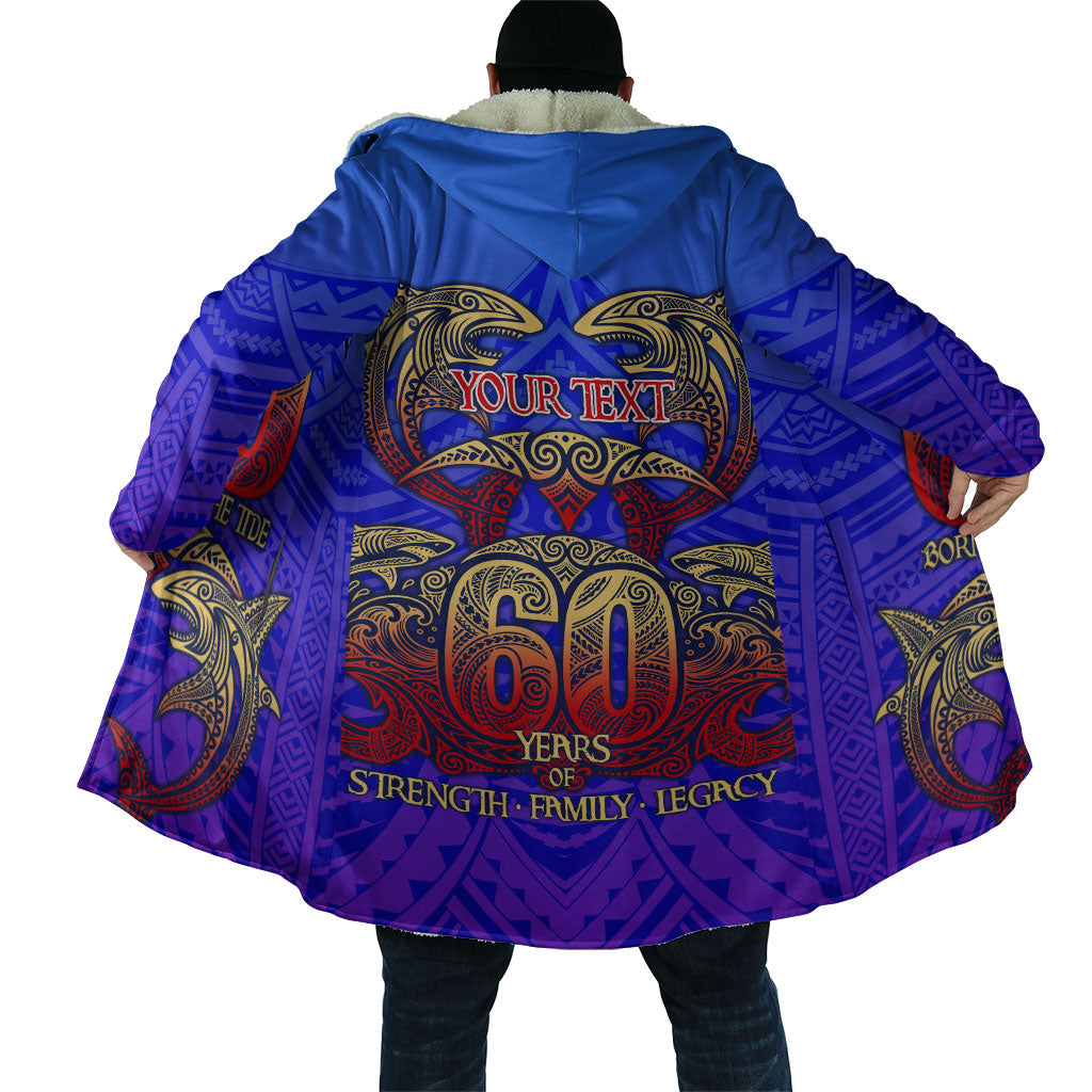 Personalized Polynesian 60th Birthday Cloak Polynesian Tribal Art Vintage Ocean Pattern TS04 - Polynesian Pride