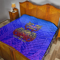 Personalized Polynesian 60th Birthday Quilt Polynesian Tribal Art Vintage Ocean Pattern TS04 - Polynesian Pride