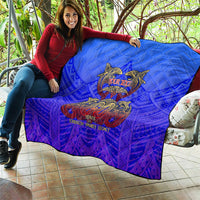 Personalized Polynesian 60th Birthday Quilt Polynesian Tribal Art Vintage Ocean Pattern TS04 - Polynesian Pride