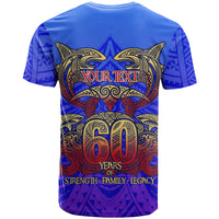 Personalized Polynesian 60th Birthday T Shirt Polynesian Tribal Art Vintage Ocean Pattern TS04 - Polynesian Pride