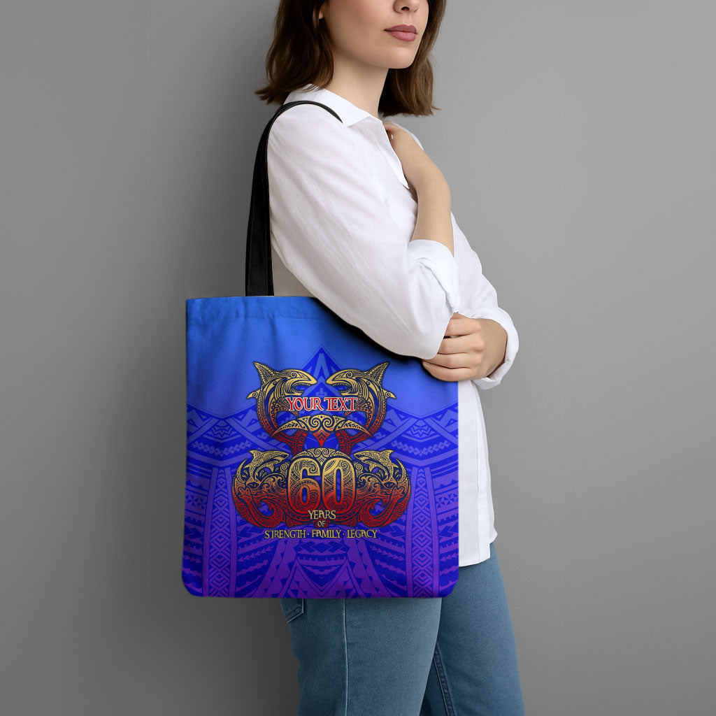 Personalized Polynesian 60th Birthday Tote Bag Polynesian Tribal Art Vintage Ocean Pattern TS04 - Polynesian Pride