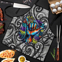 Chur Bro Shaka Sign Apron New Zealand Koru Colorful Graffiti Splash