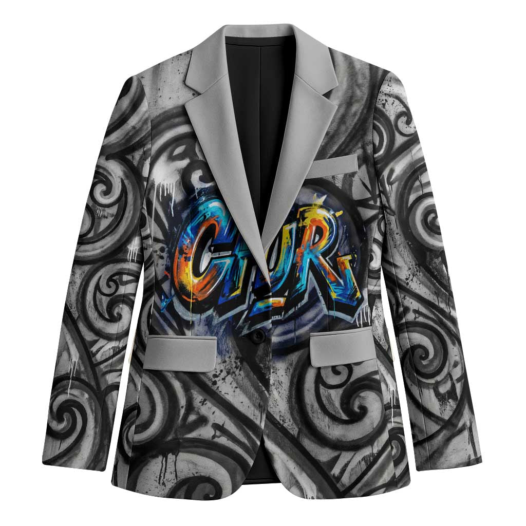 Chur Bro Shaka Sign Blazer New Zealand Koru Colorful Graffiti Splash