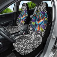 Chur Bro Shaka Sign Car Seat Cover New Zealand Koru Colorful Graffiti Splash