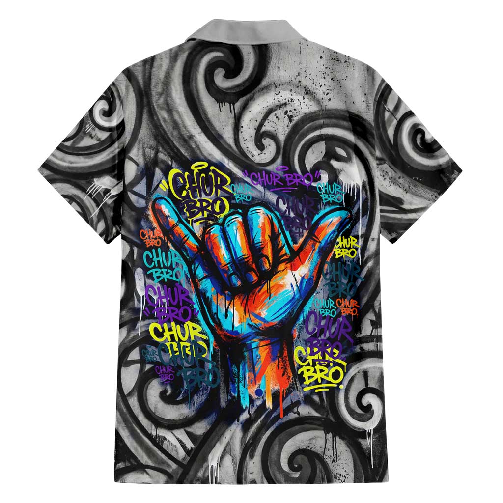 Chur Bro Shaka Sign Family Matching Mermaid Dress and Hawaiian Shirt New Zealand Koru Colorful Graffiti Splash