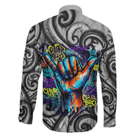 Chur Bro Shaka Sign Family Matching Tank Maxi Dress and Hawaiian Shirt New Zealand Koru Colorful Graffiti Splash