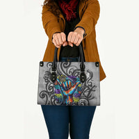 Chur Bro Shaka Sign Leather Bag New Zealand Koru Colorful Graffiti Splash