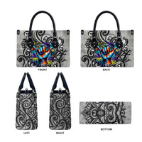 Chur Bro Shaka Sign Leather Bag New Zealand Koru Colorful Graffiti Splash