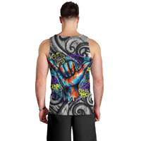 Chur Bro Shaka Sign Men Tank Top New Zealand Koru Colorful Graffiti Splash