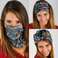 Chur Bro Shaka Sign Neck Gaiter New Zealand Koru Colorful Graffiti Splash