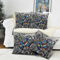 Chur Bro Shaka Sign Pillow Cover New Zealand Koru Colorful Graffiti Splash