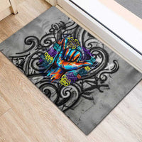 Chur Bro Shaka Sign Rubber Doormat New Zealand Koru Colorful Graffiti Splash