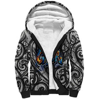 Chur Bro Shaka Sign Sherpa Hoodie New Zealand Koru Colorful Graffiti Splash TS04 Unisex Multicolor - Polynesian Pride