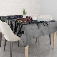 Chur Bro Shaka Sign Tablecloth New Zealand Koru Colorful Graffiti Splash