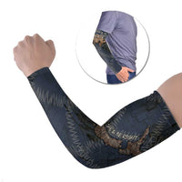 New Zealand She’ll Be Right Arm Sleeves NZ Slang No. 8 Wire Map Pattern