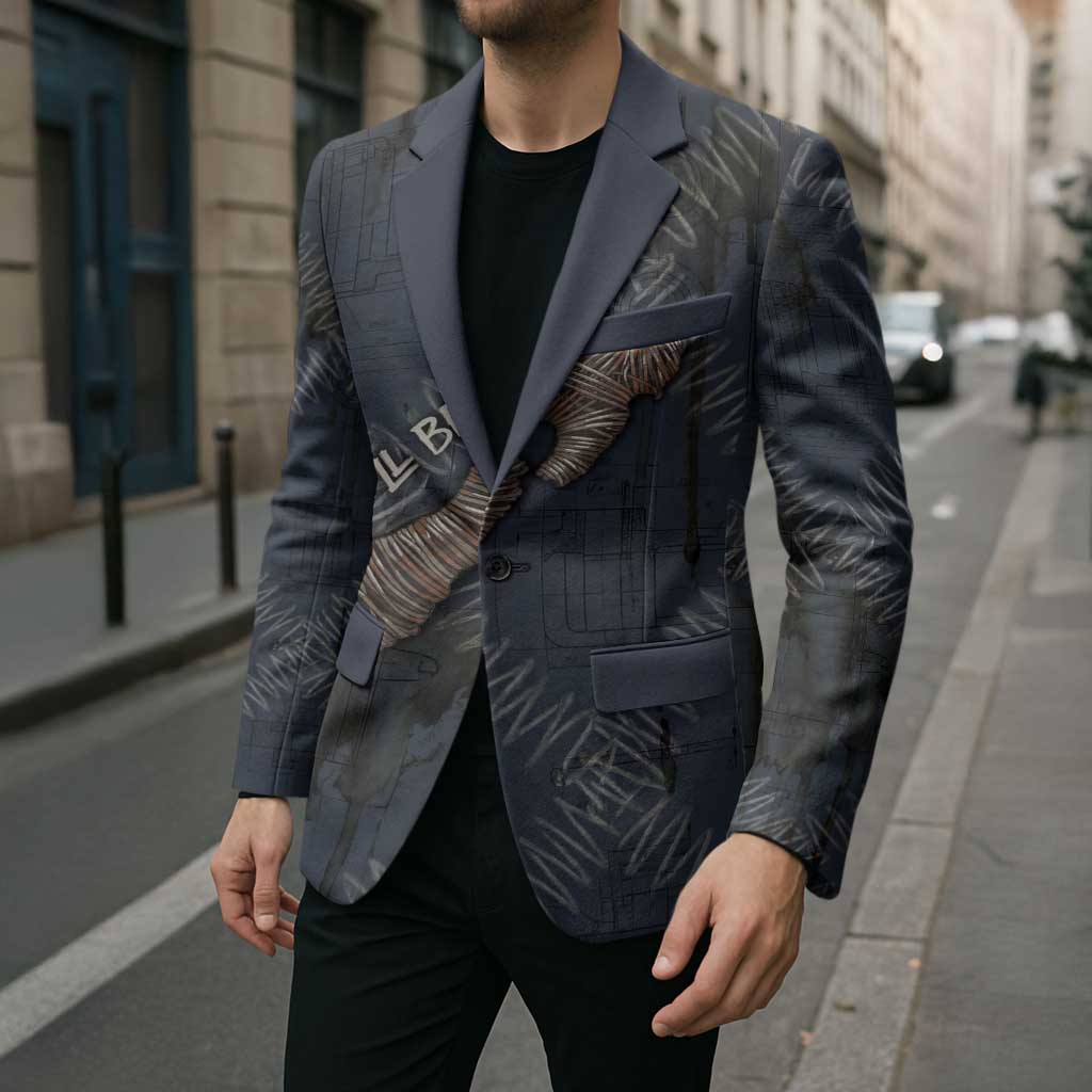 New Zealand She’ll Be Right Blazer NZ Slang No. 8 Wire Map Pattern