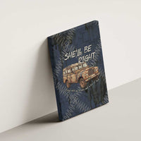 New Zealand She’ll Be Right Canvas Wall Art NZ Slang No. 8 Wire Map Pattern