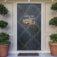 New Zealand She’ll Be Right Door Cover NZ Slang No. 8 Wire Map Pattern