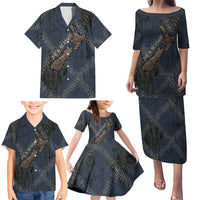 New Zealand She’ll Be Right Family Matching Puletasi and Hawaiian Shirt NZ Slang No. 8 Wire Map Pattern