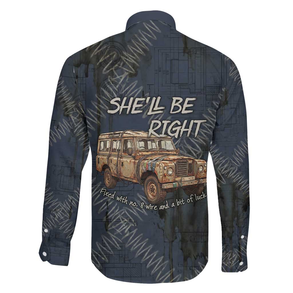 New Zealand She’ll Be Right Family Matching Puletasi and Hawaiian Shirt NZ Slang No. 8 Wire Map Pattern