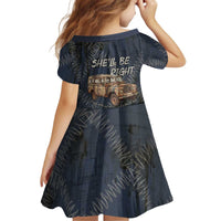 New Zealand She’ll Be Right Kid Short Sleeve Dress NZ Slang No. 8 Wire Map Pattern