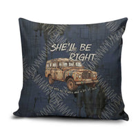 New Zealand She’ll Be Right Pillow Cover NZ Slang No. 8 Wire Map Pattern