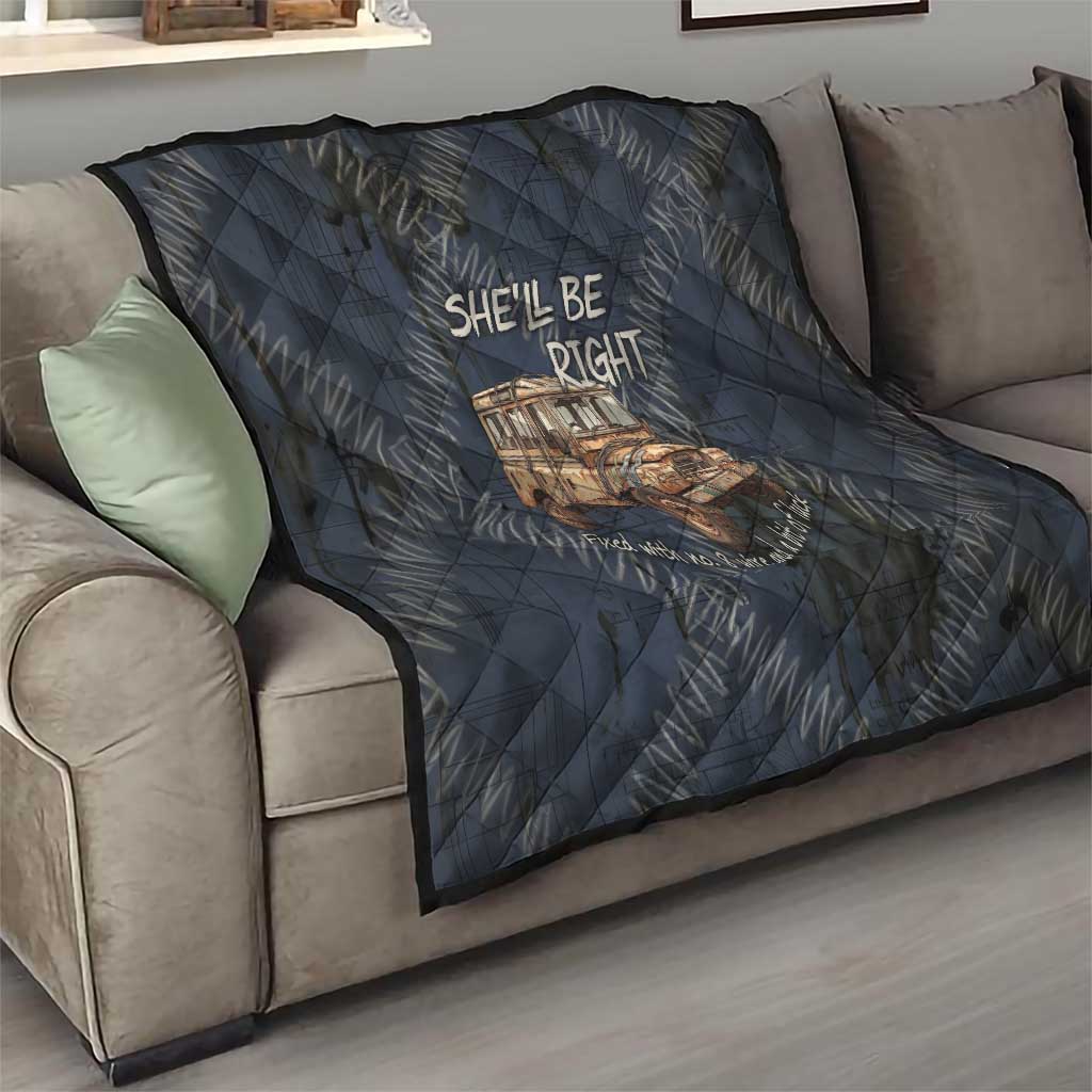New Zealand She’ll Be Right Quilt NZ Slang No. 8 Wire Map Pattern