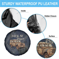 New Zealand She’ll Be Right Spare Tire Cover NZ Slang No. 8 Wire Map Pattern