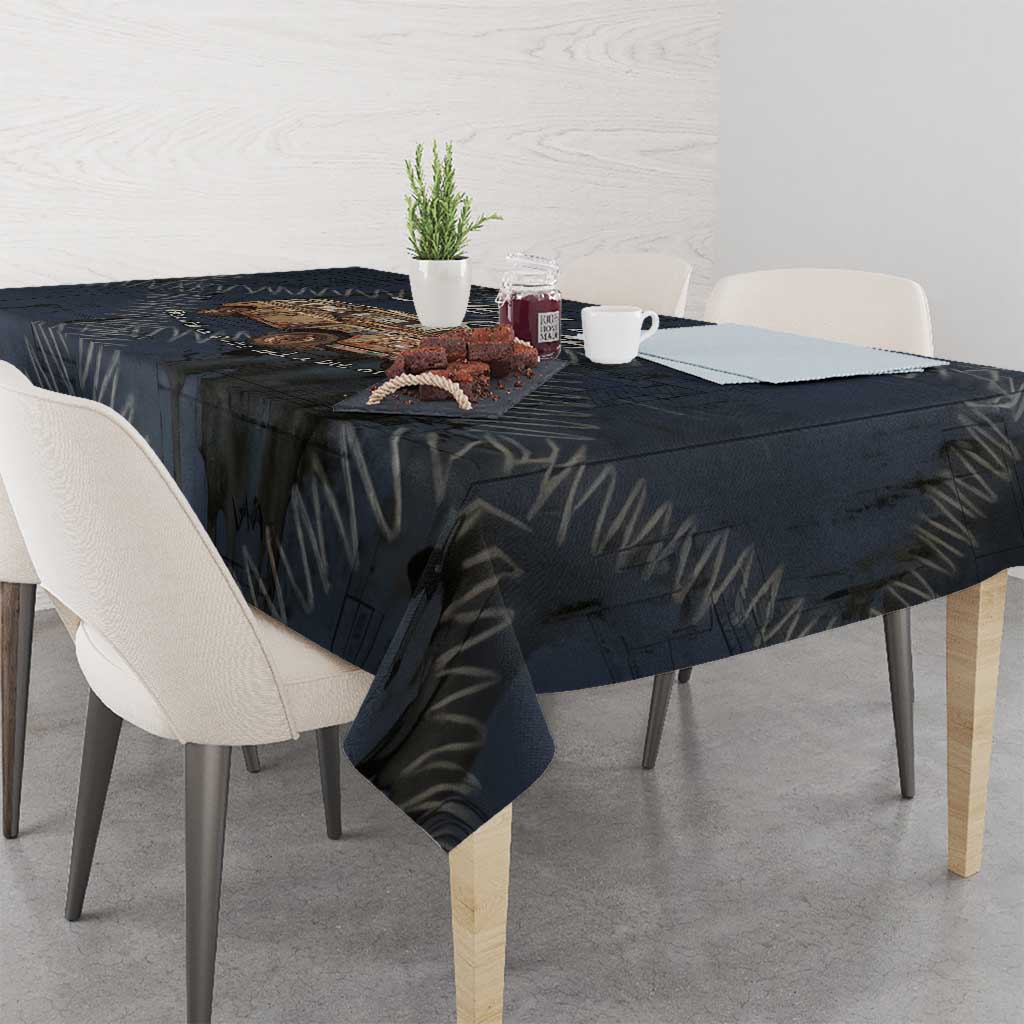 New Zealand She’ll Be Right Tablecloth NZ Slang No. 8 Wire Map Pattern