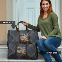 New Zealand She’ll Be Right Travel Bag NZ Slang No. 8 Wire Map Pattern