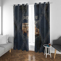 New Zealand She’ll Be Right Window Curtain NZ Slang No. 8 Wire Map Pattern
