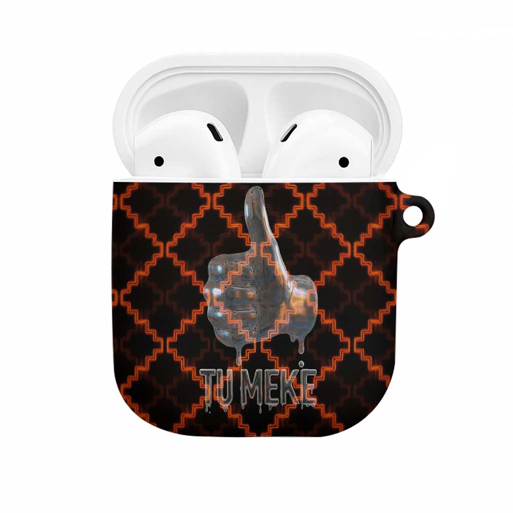 Tu Meke Maori New Zealand Slang AirPods Case with Glow Neon Step Style