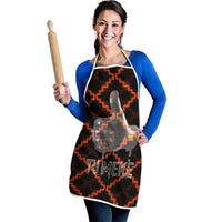 Tu Meke Maori New Zealand Slang Apron with Glow Neon Step Style TS04 - Polynesian Pride