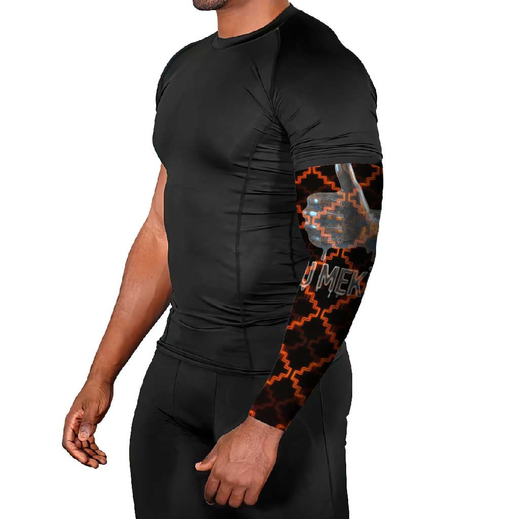 Tu Meke Maori New Zealand Slang Arm Sleeves with Glow Neon Step Style TS04 - Polynesian Pride