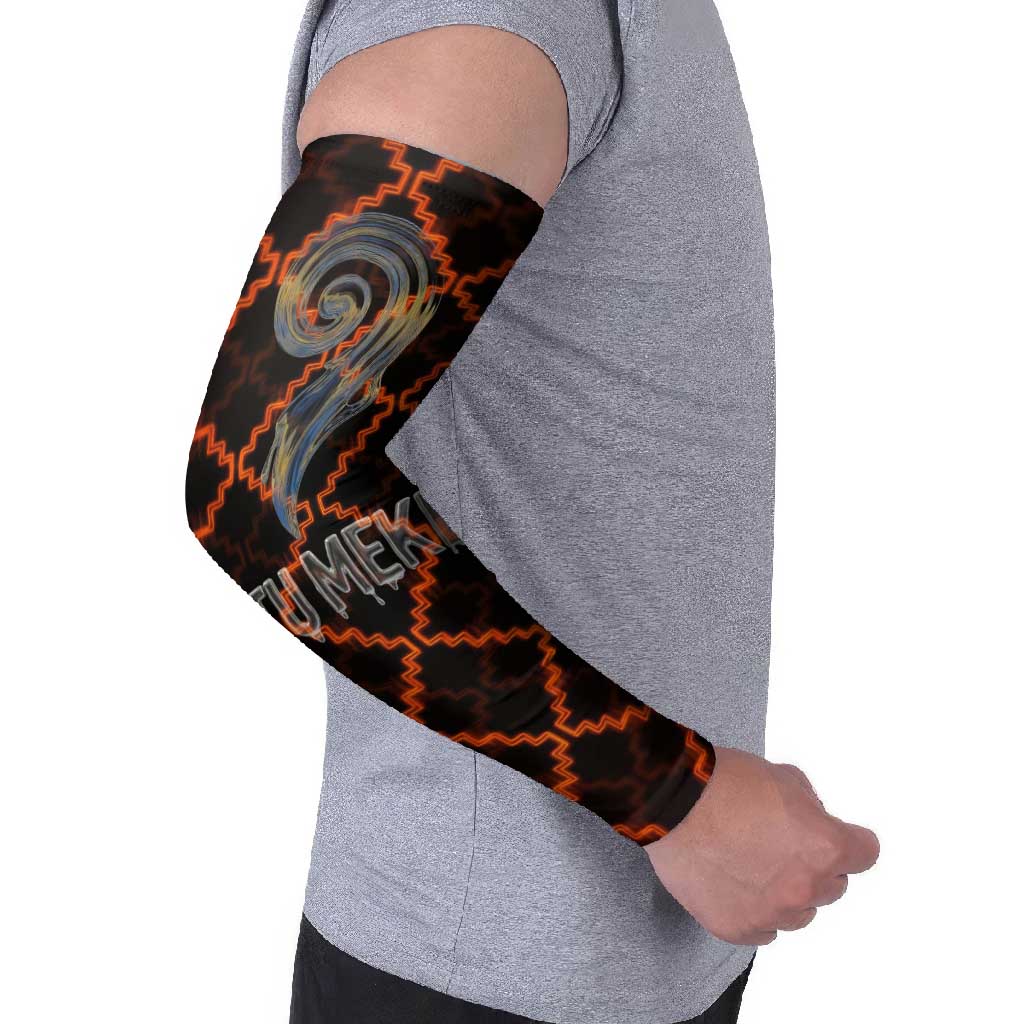Tu Meke Maori New Zealand Slang Arm Sleeves with Glow Neon Step Style TS04 - Polynesian Pride